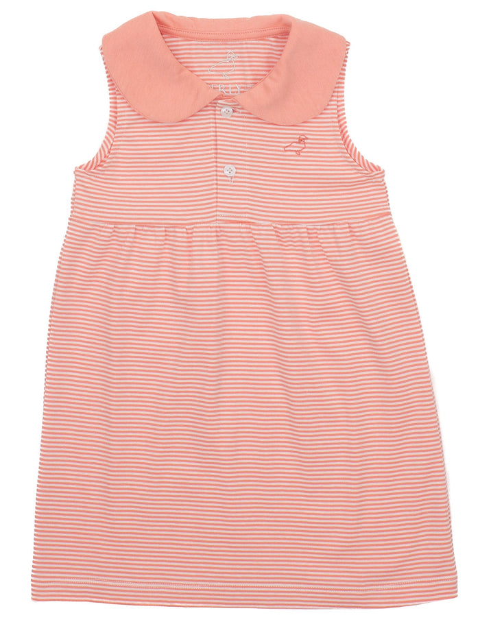 Properly Tied Girls Coral Stripe Jackson Dress