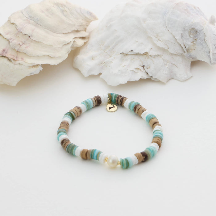 Puka Shell Big Surf Bracelet Sea Grass