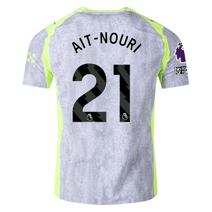 Puma Manchester City Authentic Ait - nouri Third Jersey w/ EPL + No Room For Racism 25/26 (Cool Weather/Pro Green) | SoccerWearhouse