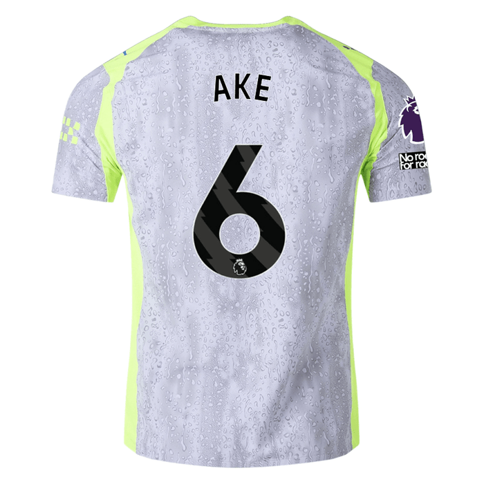 Puma Manchester City Authentic Ake Third Jersey w/ EPL + No Room For Racism 25/26 (Cool Weather/Pro Green) | SoccerWearhouse