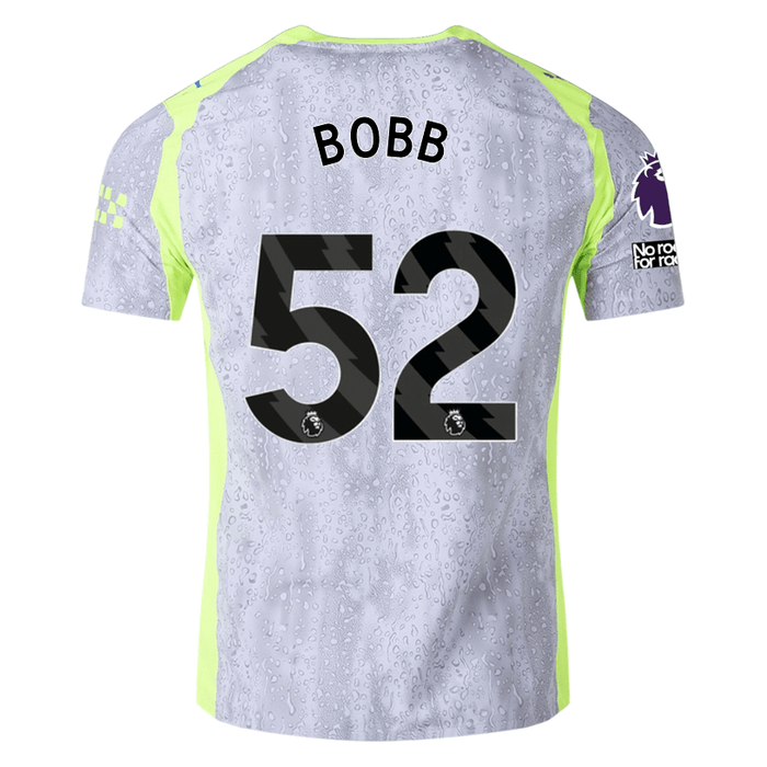 Puma Manchester City Authentic Bobb Third Jersey w/ EPL + No Room For Racism 25/26 (Cool Weather/Pro Green) | SoccerWearhouse