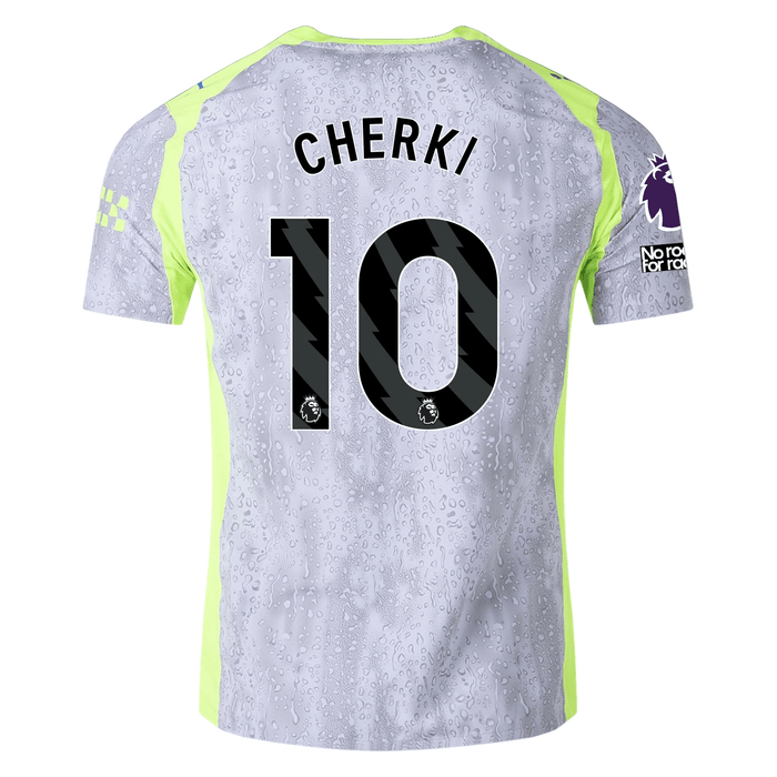 Puma Manchester City Authentic Cherki Third Jersey w/ EPL + No Room For Racism 25/26 (Cool Weather/Pro Green) | SoccerWearhouse