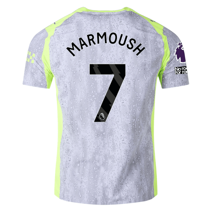 Puma Manchester City Authentic Marmoush Third Jersey w/ EPL + No Room For Racism 25/26 (Cool Weather/Pro Green) | SoccerWearhouse