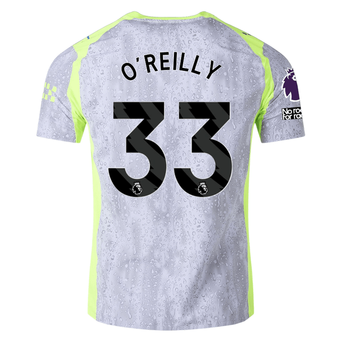 Puma Manchester City Authentic O’ Reilly Third Jersey w/ EPL + No Room For Racism 25/26 (Cool Weather/Pro Green) | SoccerWearhouse