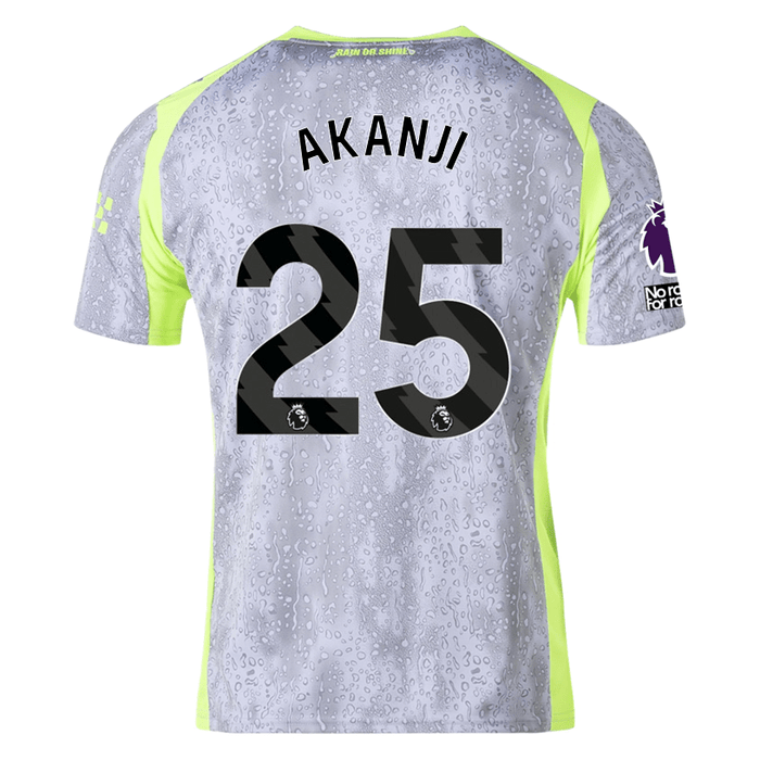 Puma Men's Manchester City Akanji Third Jersey w/ EPL + No Room For Racism Patches 25/26 (Cool Weather/Pro Green) | SoccerWearhouse