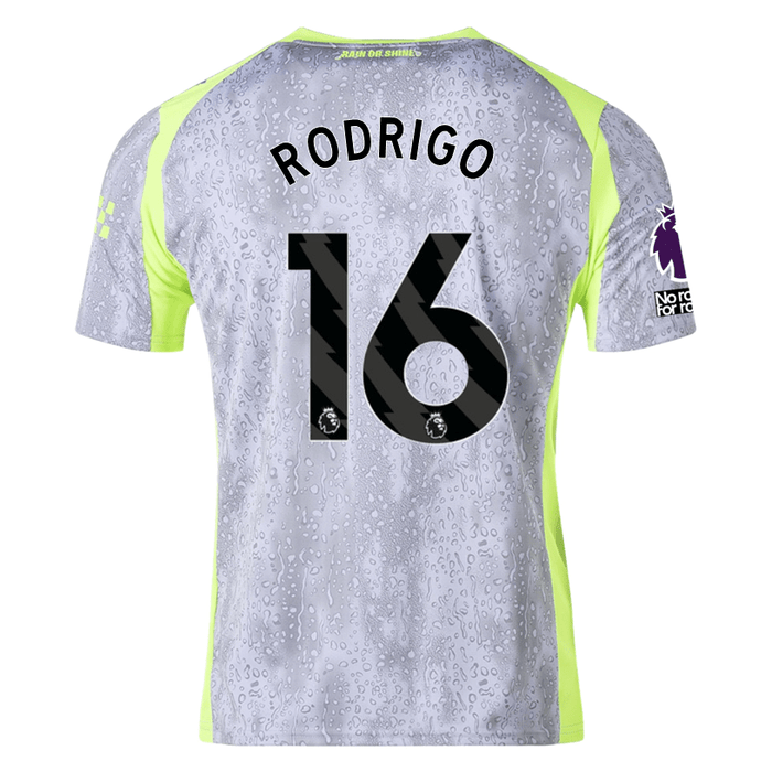 Puma Men's Manchester City Rodrigo Third Jersey w/ EPL + No Room For Racism Patches 25/26 (Cool Weather/Pro Green) | SoccerWearhouse