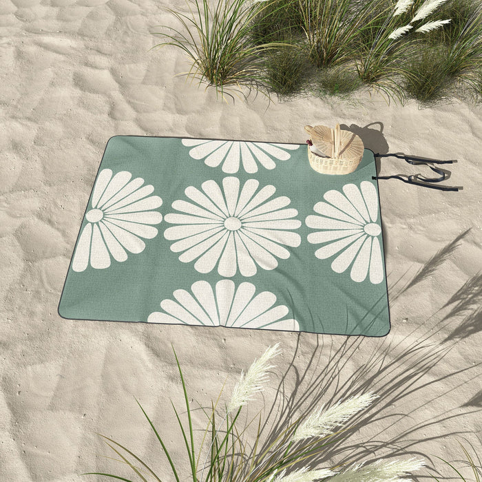 Retro Daisy XX Picnic Blanket