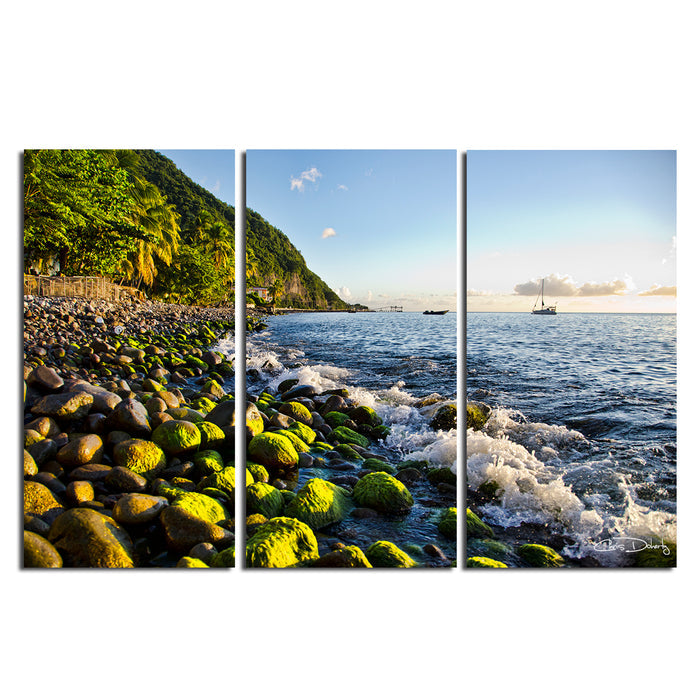 Rocky Beach No. 2' 3-Piece Wrapped Canvas Wall Art Set