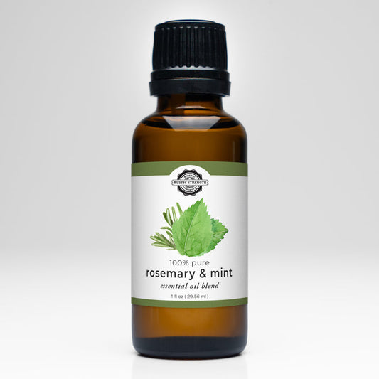 Rustic Strength - Essential Oil Blend | 1oz, Amber Glass Vial | Rosemary & Mint