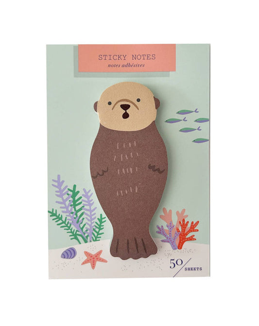 Sea Otter Die Cut Single Sticky Notes