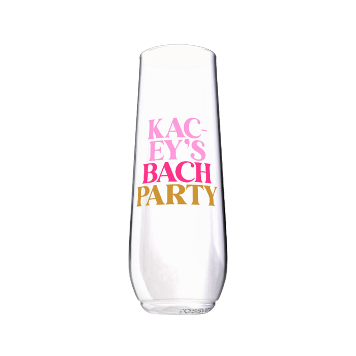 Shatterproof Champagne Flute - Custom Bach Party
