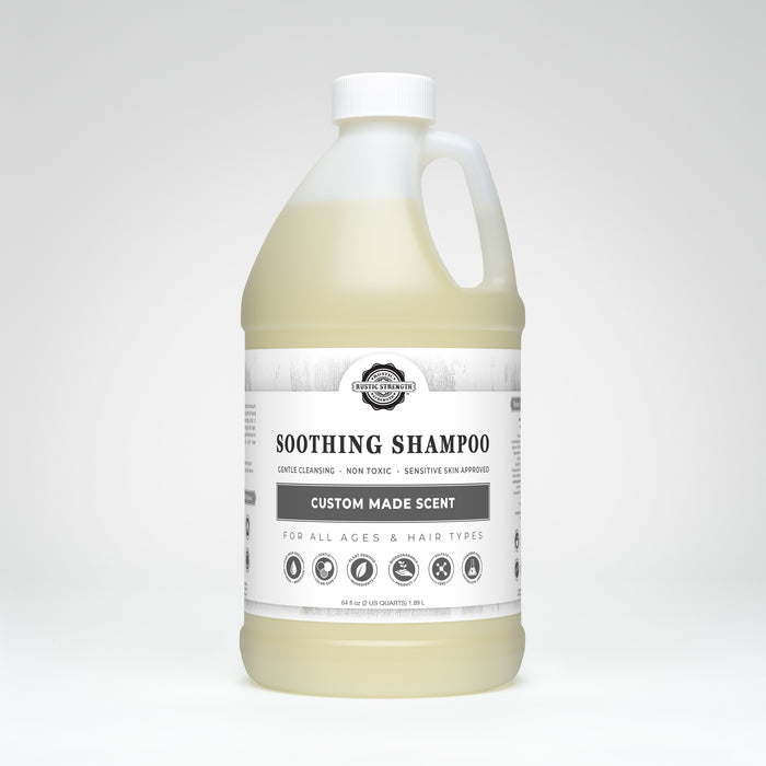 Rustic Strength, Soothing Shampoo, 64oz Plastic, Custom Made Scent
