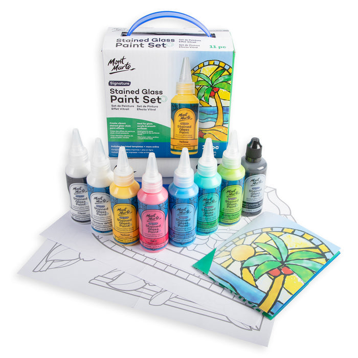 Stained Glass Paint Set Signature 11pc