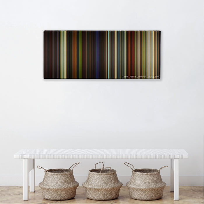 Star Trek: Generations color palette canvas above a white bench with three woven baskets