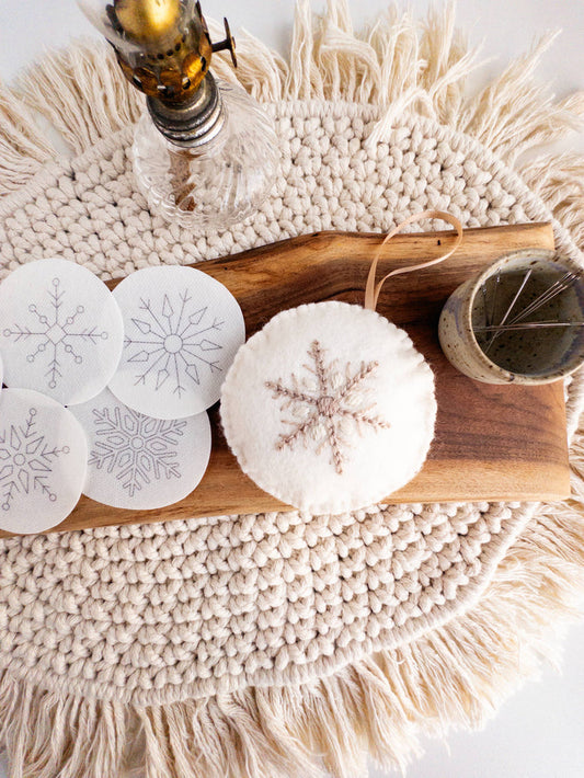 Stick and Stitch Snowflake Embroidery Patterns