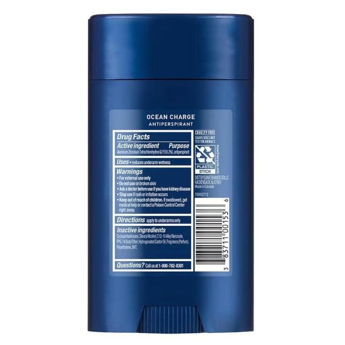 Suave Men Ocean Charge Antiperspirant Deodorant - 2.7 oz - 12 Pack