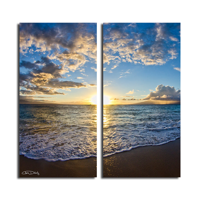 Sun and Sea' 2-Piece Wrapped Canvas Wall Art Set