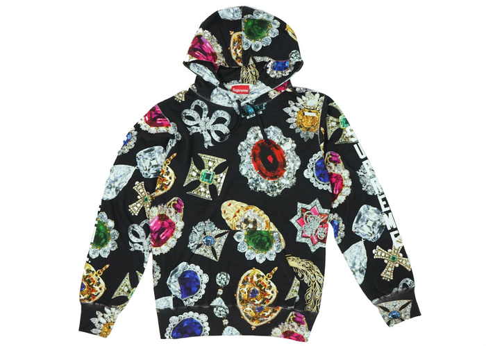 Supreme Jewels Hooded Sweatshirt Black (WORN)