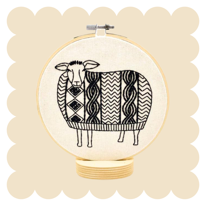 Sweater Weather Sheep Complete Embroidery Kit