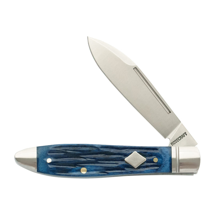 Tanasi Lake Tear Drop Blue Jigged Bone ( Blue)(RoseCraft Blades)
