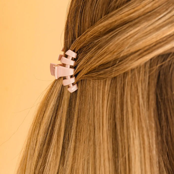 Teleties Classic Hair Clip | Tiny | Pearly Pink