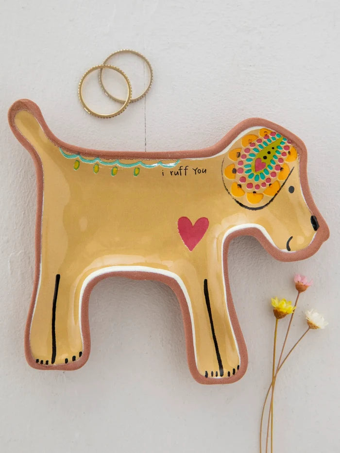 Terracotta Trinket Dish - I Ruff You-view 1