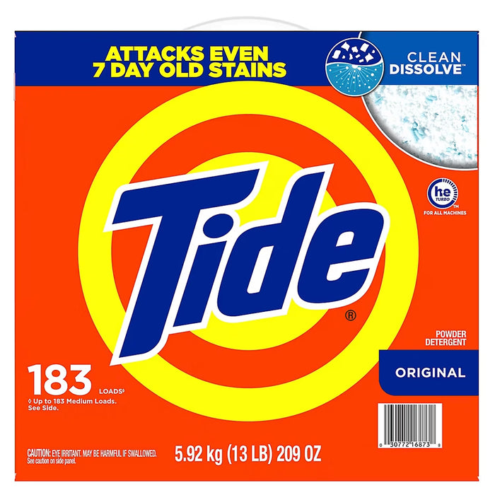 Tide Powder Laundry Detergent, Original Scent, 183 Loads, 209 oz.