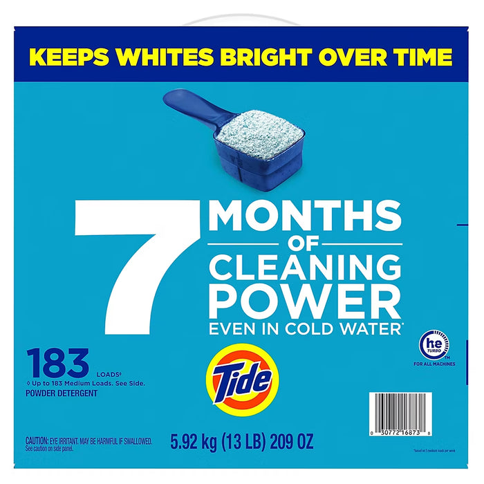 Tide Powder Laundry Detergent, Original Scent, 183 Loads, 209 oz.