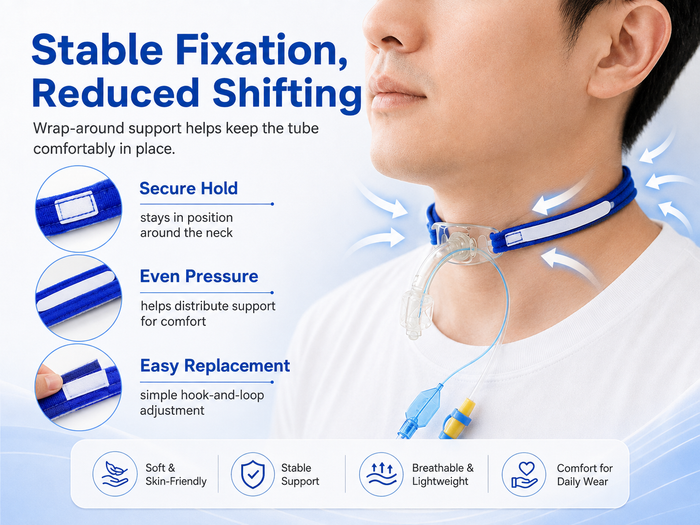 Tracheostomy Tube Holder Strap – 57.5 cm Foam Neck Support