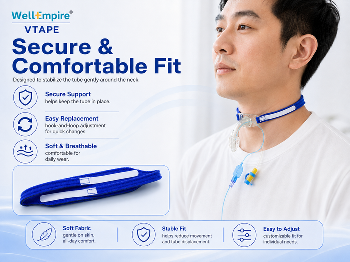 Tracheostomy Tube Holder Strap – 57.5 cm Foam Neck Support