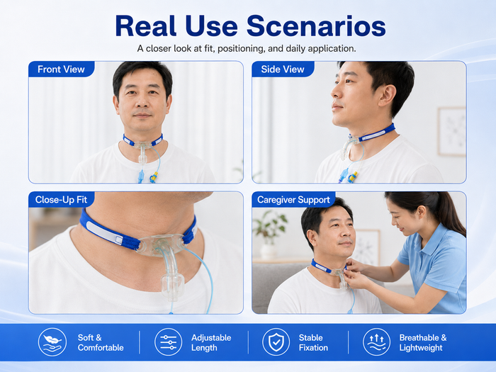 Tracheostomy Tube Holder Strap – 57.5 cm Foam Neck Support