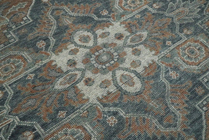 Hand Knotted Antique 8x10 Rust and Black Traditional Persian Area Rug | TRD2398 - The Rug Decor