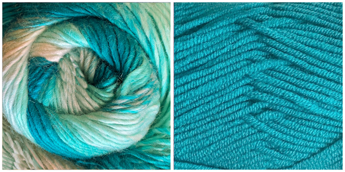 TURQUOISE + RHAPSODY IN BLUE - Embossed Flora Throw KIT