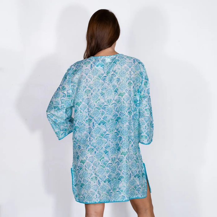 Turtle Cove Blue Swimsuit Cover-Up