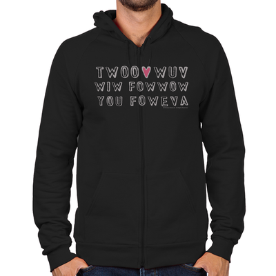Twoo Wuv Zip Hoodie