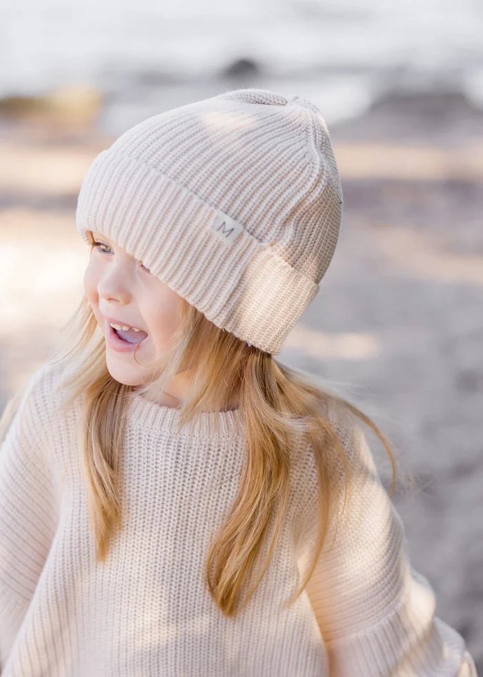 Vanilla Chunky Knit Beanie