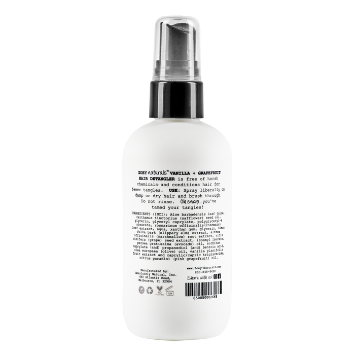 Vanilla Grapefruit Hair Detangler - 4oz