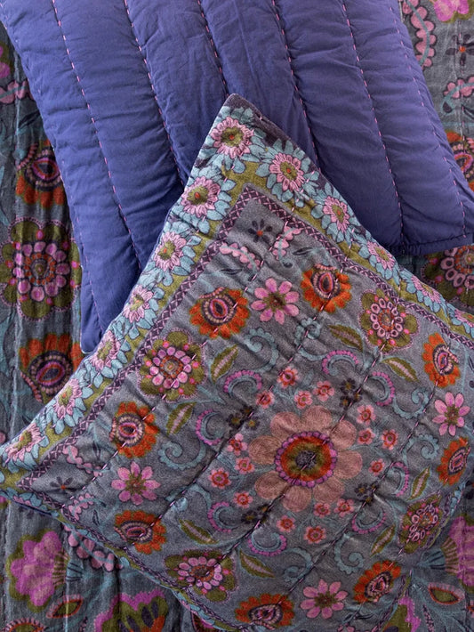 Cotton Velvet Euro Sham - Twilight-view 1