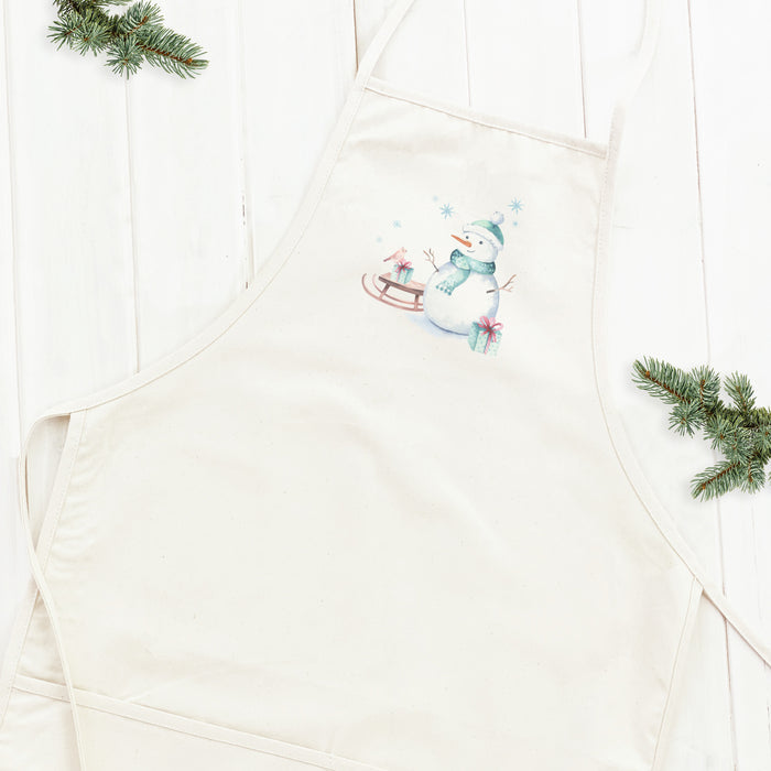Watercolor Snowman - Women's Apron