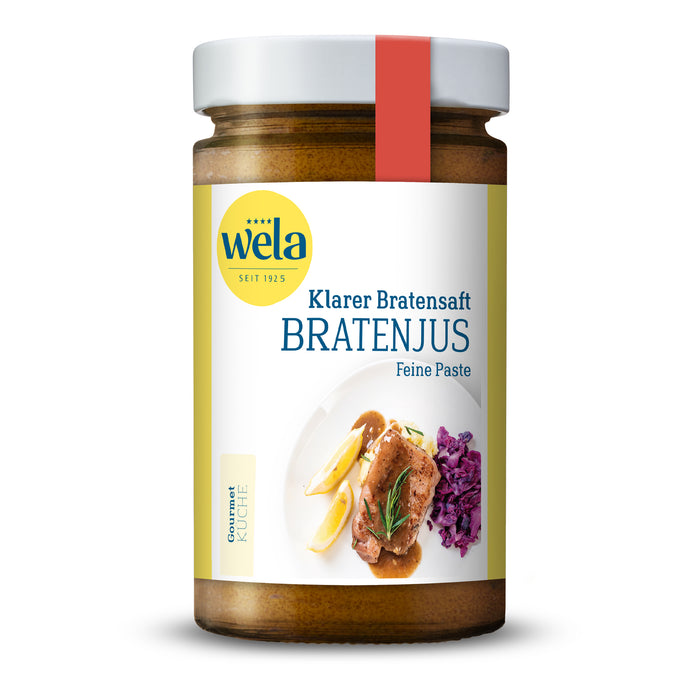 Wela Klarer Bratensaft, Bratenjus, Feine Paste im großen XL-Glas