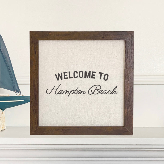 Welcome to Beach - Custom Framed Sign