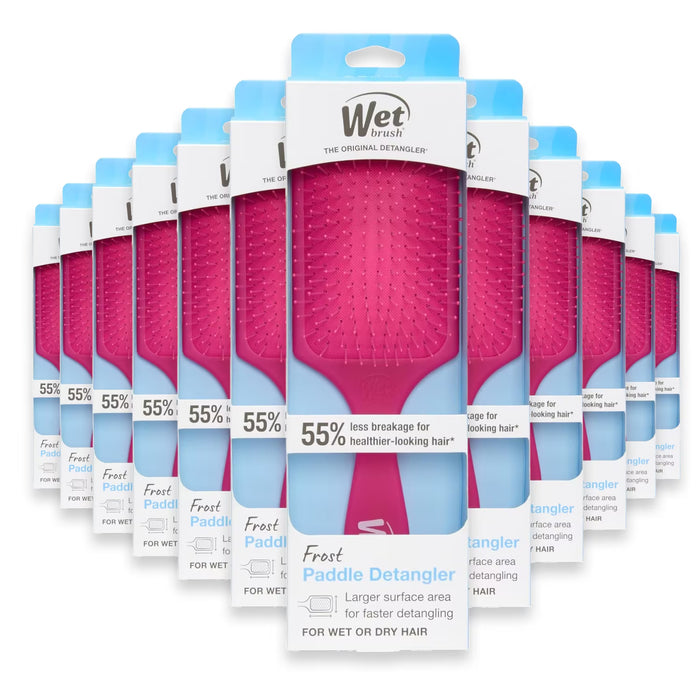 Wet Brush Paddle Detangler Hair Brush Pink Frost - 1 Ct - 24 Pack