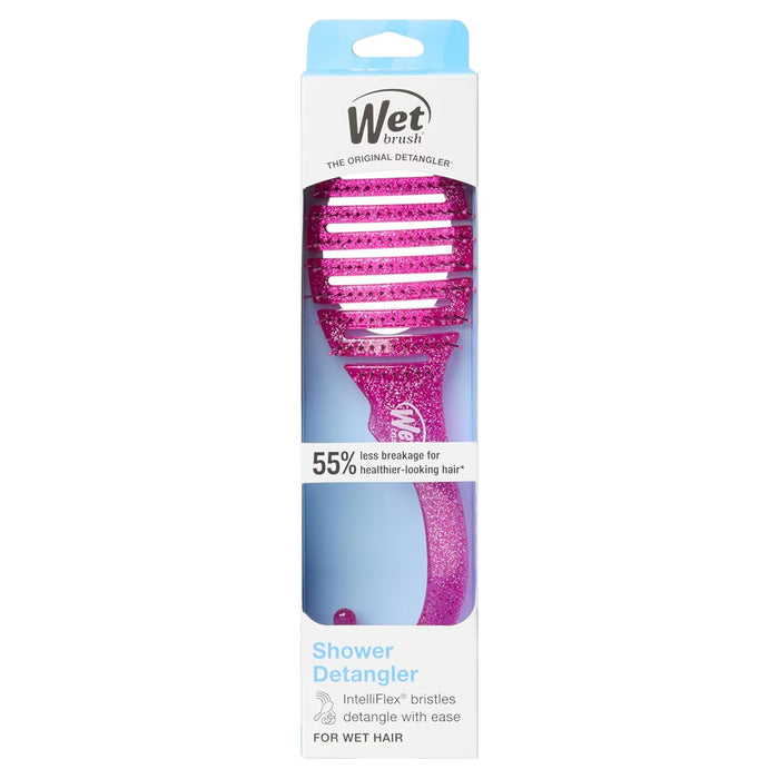 Wet Brush Shower Detangler Hair Brush Pink Glitter - 1 Ct - 24 Pack