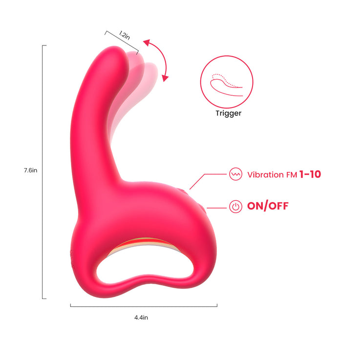 Wiggling Vibrating Love Finger Anal Plug Prostate Massager Unisex Sex Toys