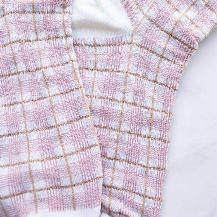 Women's Glitter Checkered Casual Socks