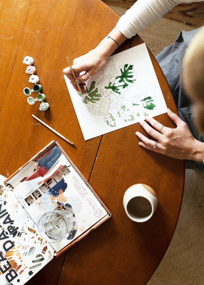 Zinna Blooms Paint-By-Numbers kit