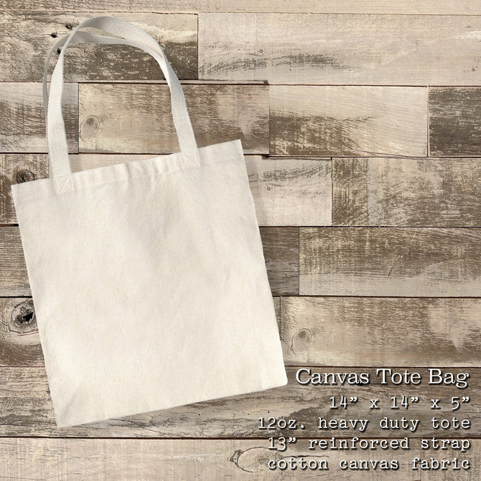 Zip Code w/ City and State - Custom Canvas Tote Bag